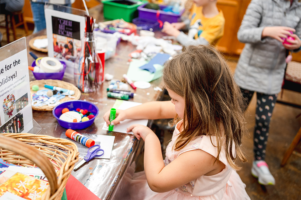 Families enjoy hands-on activities at the Toledo Museum of Art Great Art Escape (courtesy of Toledo Museum of Art)