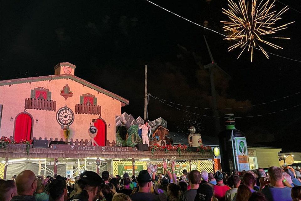 Fireworks over stage at Cleveland Oktoberfest (photo courtesy of Cleveland Oktoberfest)