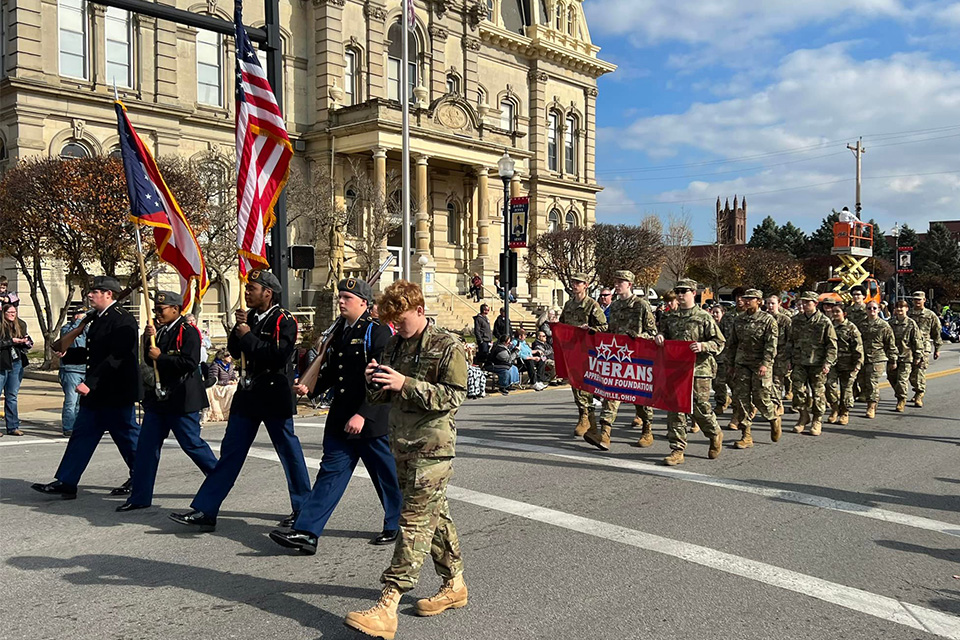 Zanesville Veterans Day Parade (courtesy of Visit Zanesville)