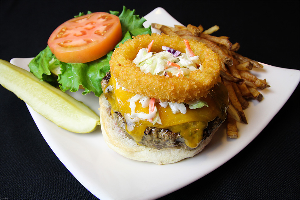 Burger at Ringside Cafe in Columbus, Courtesy of Ringside Cafe