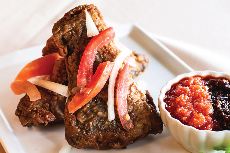 Banku and fried fish at Columbus’ Drelyse African Restaurant (photo courtesy of Drelyse African Restaurant)