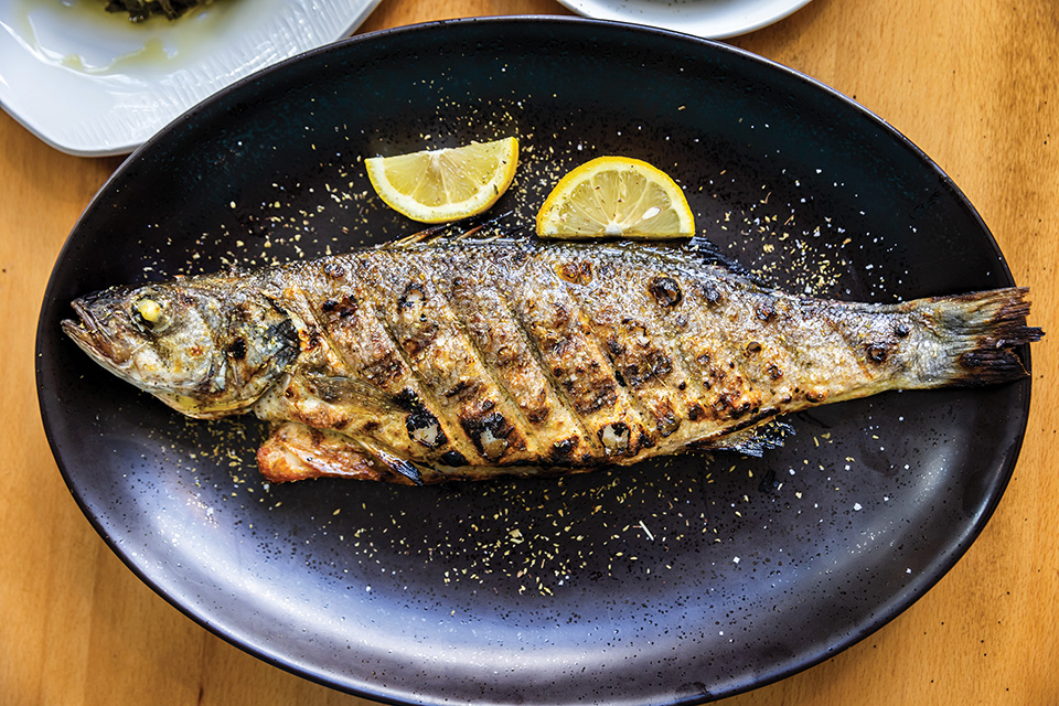 Whole grilled branzino at Fillo in Cincinnati (photo by Matthew Allen)