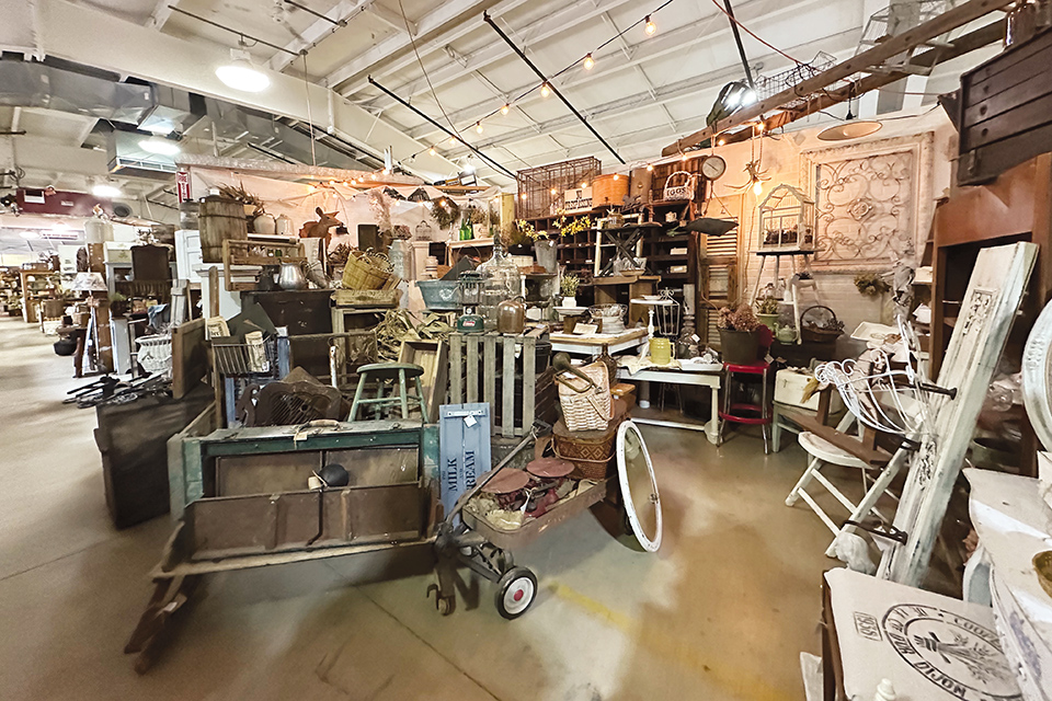 Interior of Carlisle Antiques and More in Holmes County (photo by Jim Vickers)