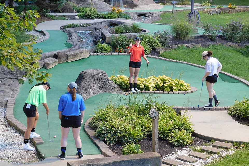 Women at Hocking Hills Adventure Golf in the Hocking Hills (photo by Valerie Fox)