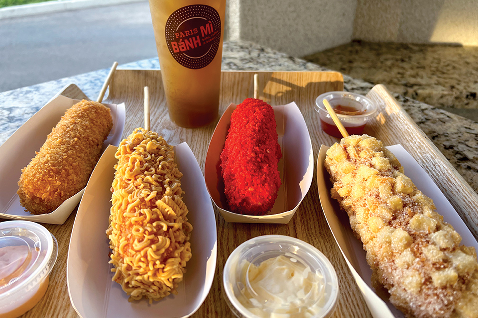 Korean corn dogs at Paris Banh Mi Cafe & Bakery in West Chester Township (photo courtesy of Travel Butler County)