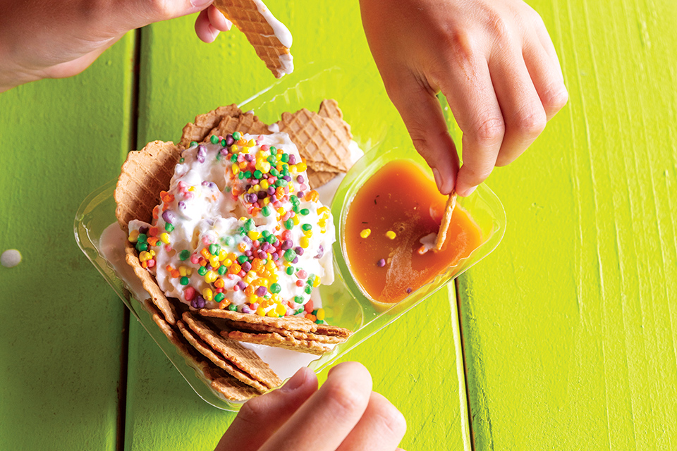 Ice cream nachos at Swaffy’s Ice Cream in Monroe (photo by RVP Photography)