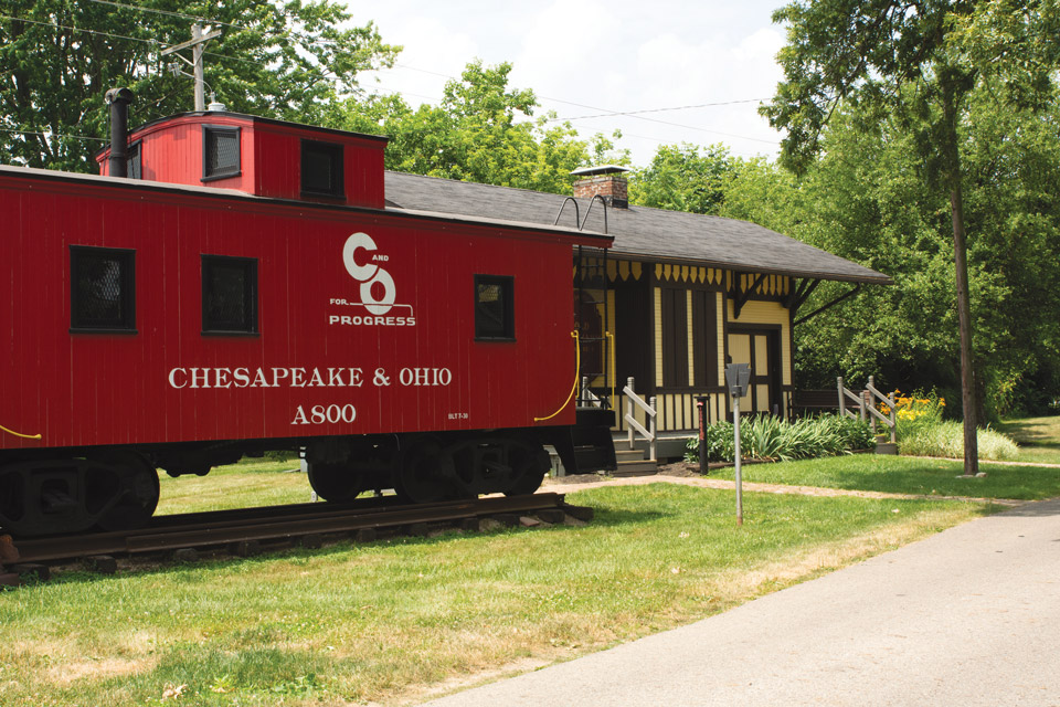 Chesapeake & Ohio caboose at the Hilliard Historical Village (photo by Rachael Jirousek)