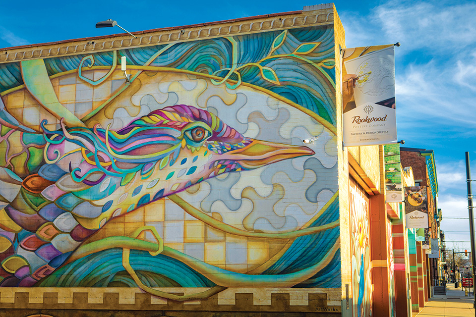 Rookwood Pottery mural in Cincinnati (photo by Laura Watilo Blake)
