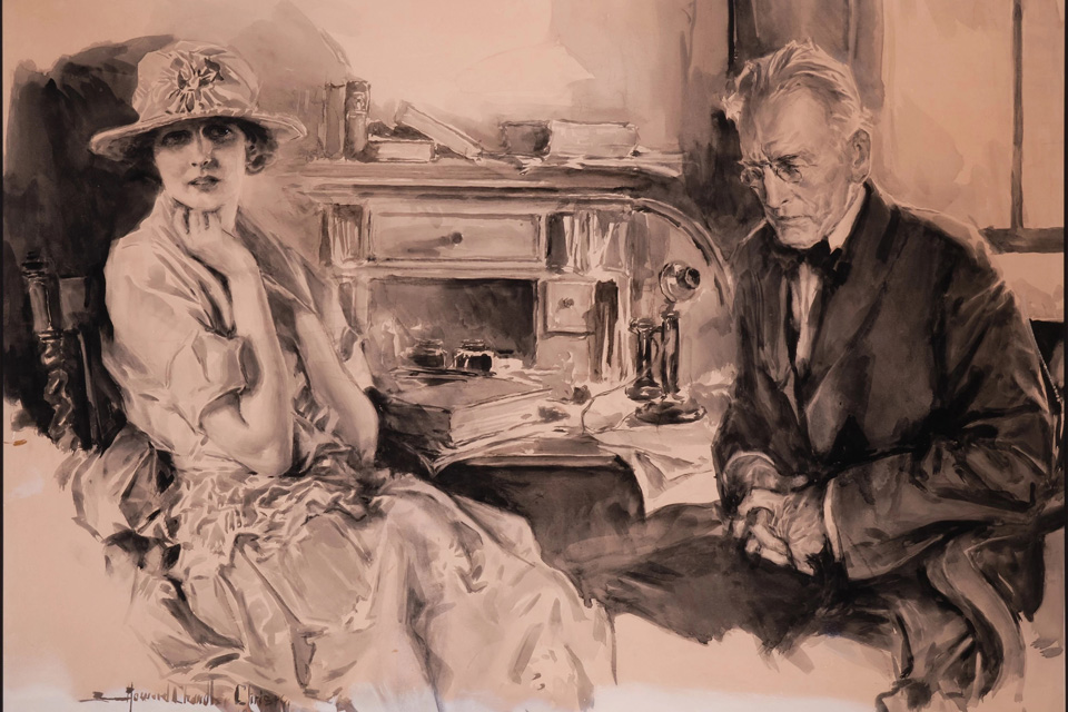 Office Visit, Howard Chandler Christy (courtesy of Zanesville Museum of Art)