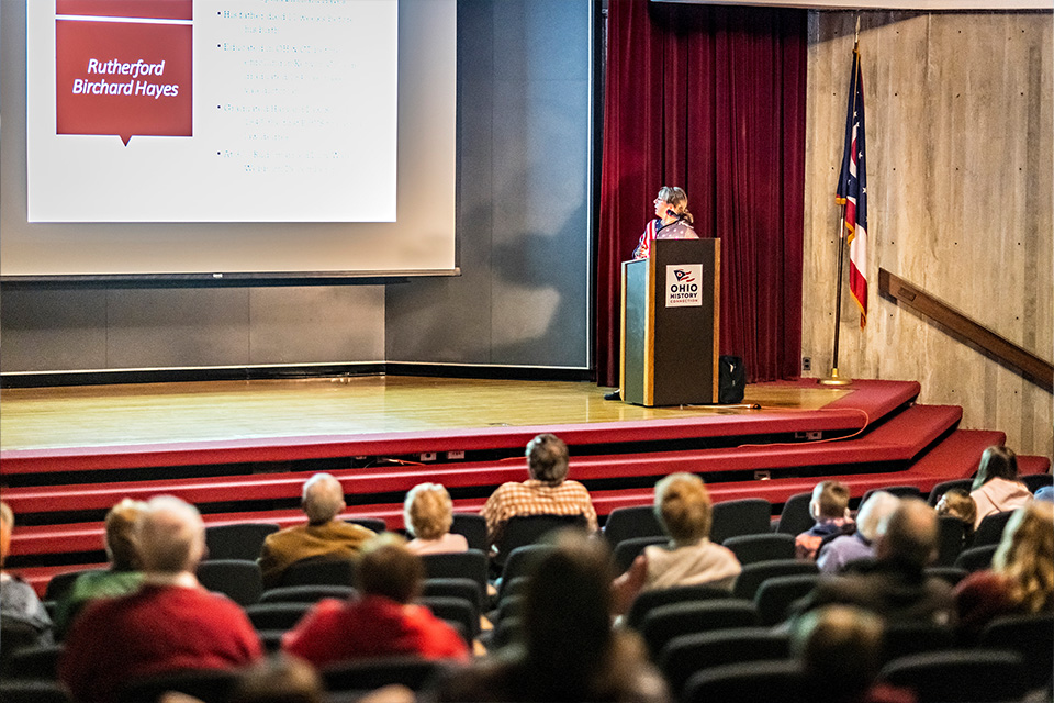 Presenter at Ohio History Center (photo courtesy of the Ohio History Connection)