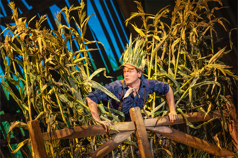 Mike Nappi as Peanut in The North American Tour of SHUCKED (Photo by Matthew Murphy and Evan Zimmerman)