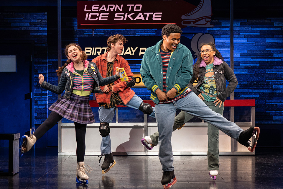 Skye Alyssa Friedman, Pierce Wheeler, Darron Hayes and Grace Capeless in the National Tour of Kimberly Akimbo (photo by Joan Marcus)