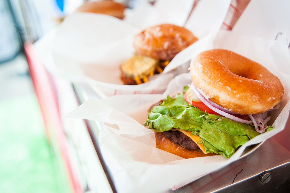 Donut Burger at the Ohio State Fair (photo courtesy of Ohio State Fair)