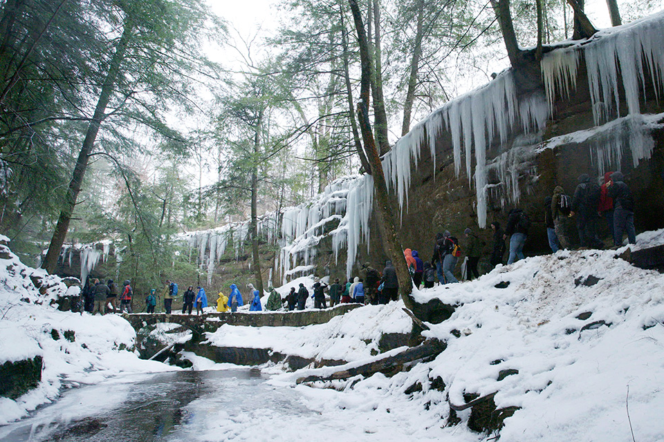 Hocking Hills state Park in the Winter (Courtesy MacGillivray Freeman Films / Copyright © State of Ohio)