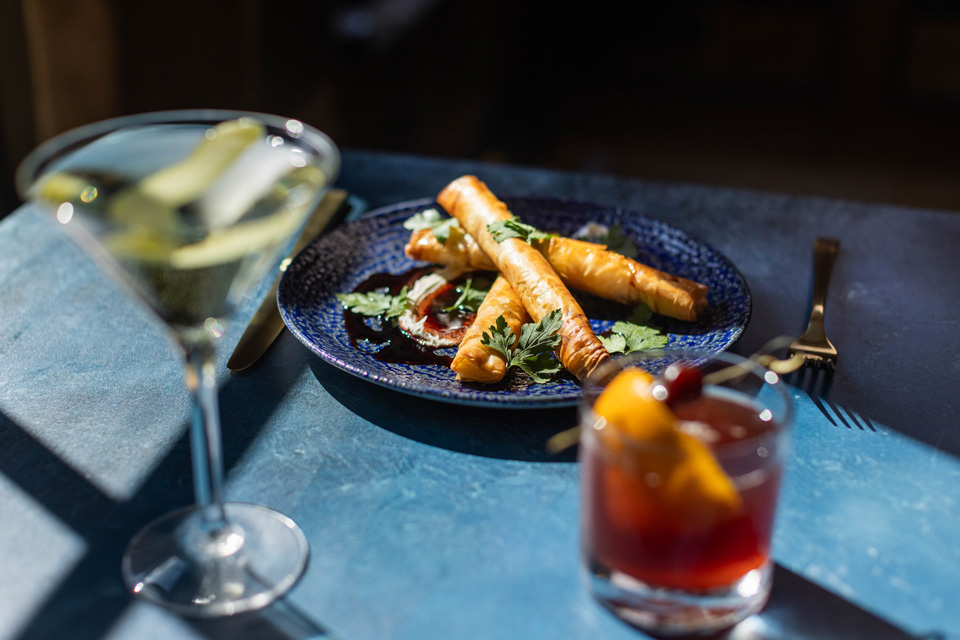 A preview of food and cocktails at Olinda (courtesy of Gervasi Destinations)