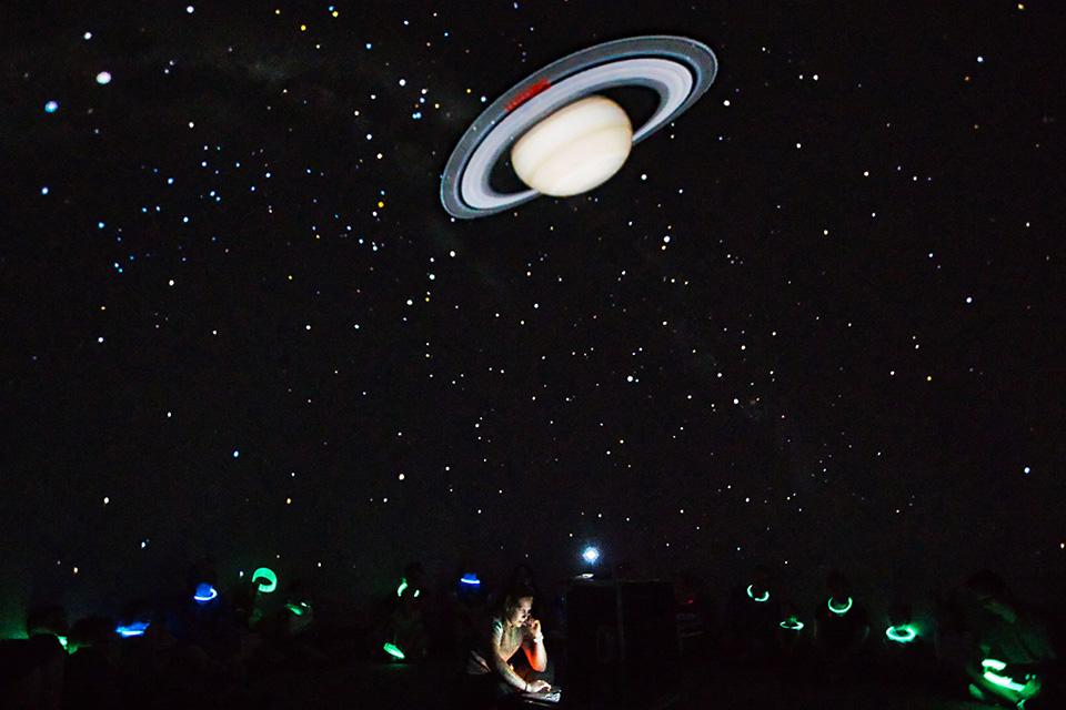 Super Star Party Star Lab Interior (photo by Roger Lokar, courtesy of Lake Metroparks)