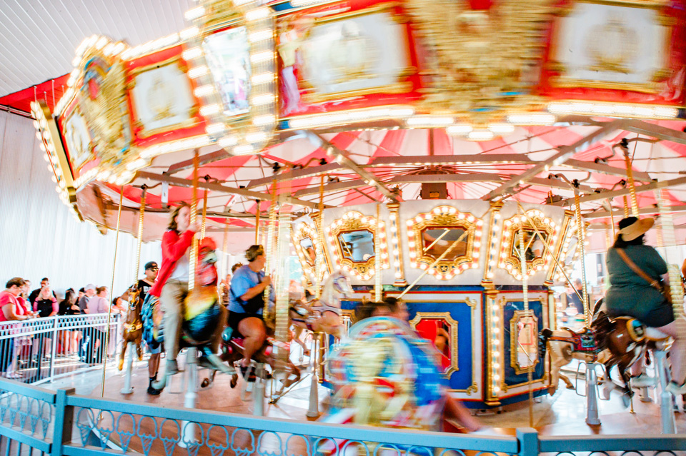 Carousel in motion at Yellow Springs’ Young’s Jersey Dairy (photo by Annette Ferraro Photography)