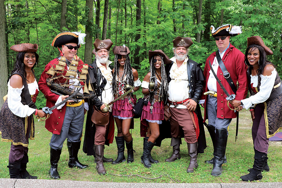 People in costume at Twins Days Festival in Twinsburg (photo courtesy of Twins Days)