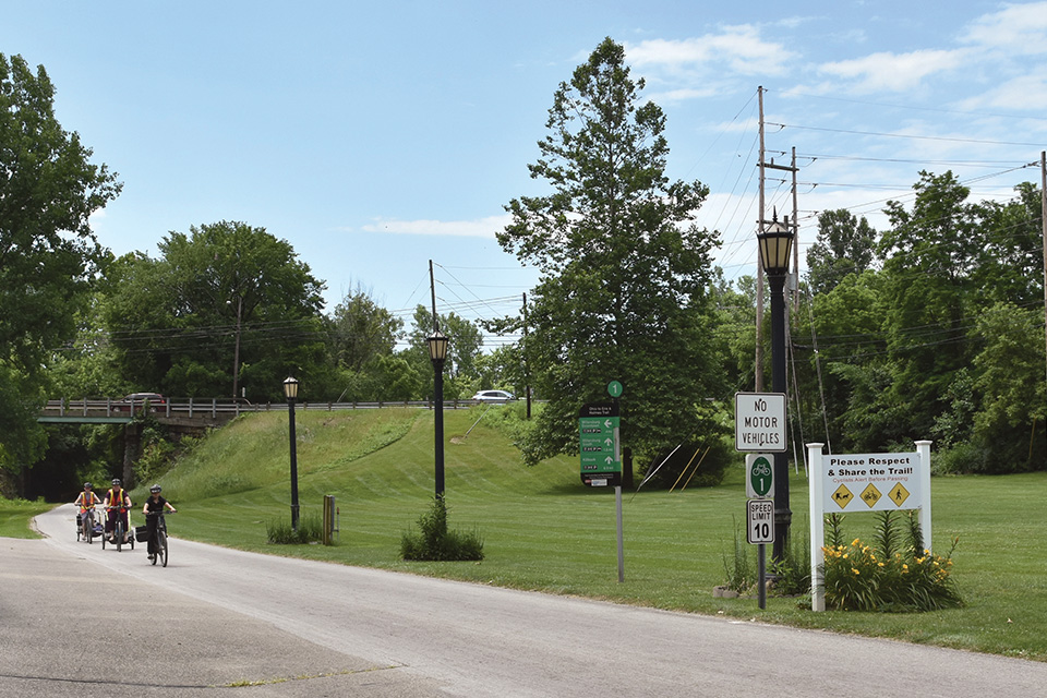Hipp Station building on the Holmes County Trail in Millersburg (photo by Rachael Jirousek)
