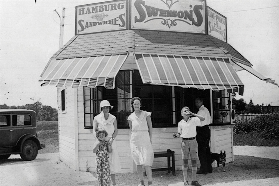 Historic photo of the original Swenson’s Drive-In location in Akron (photo courtesy of Swenson’s Drive-In)