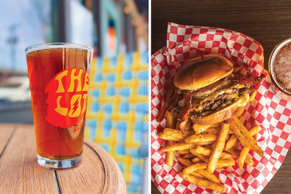 Beer, burger and fries at The Lot Beer Co. in Granville (photos courtesy of The Lot Beer Co.)