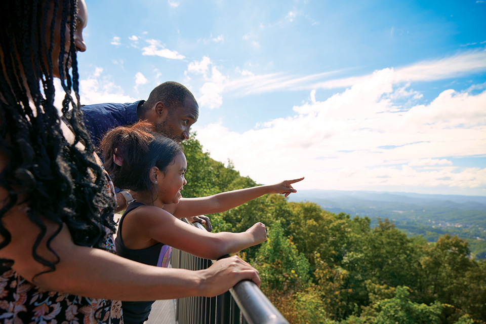 Family at East River Mountain Scenic Overlook in Bluefield, West Virginia (photo courtesy of WV Tourism)