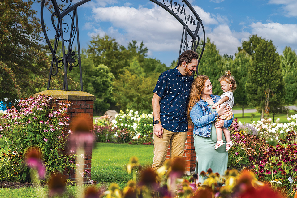 Family at Secrest Arboretum in Wooster (photo courtesy of Wayne County Convention & Visitors Bureau)