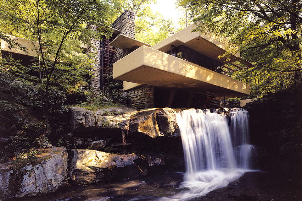 Frank Lloyd Wright’s Fallingwater in Laurel Highlands, Pennsylvania (photo courtesy of the Western Pennsylvania Conservancy)