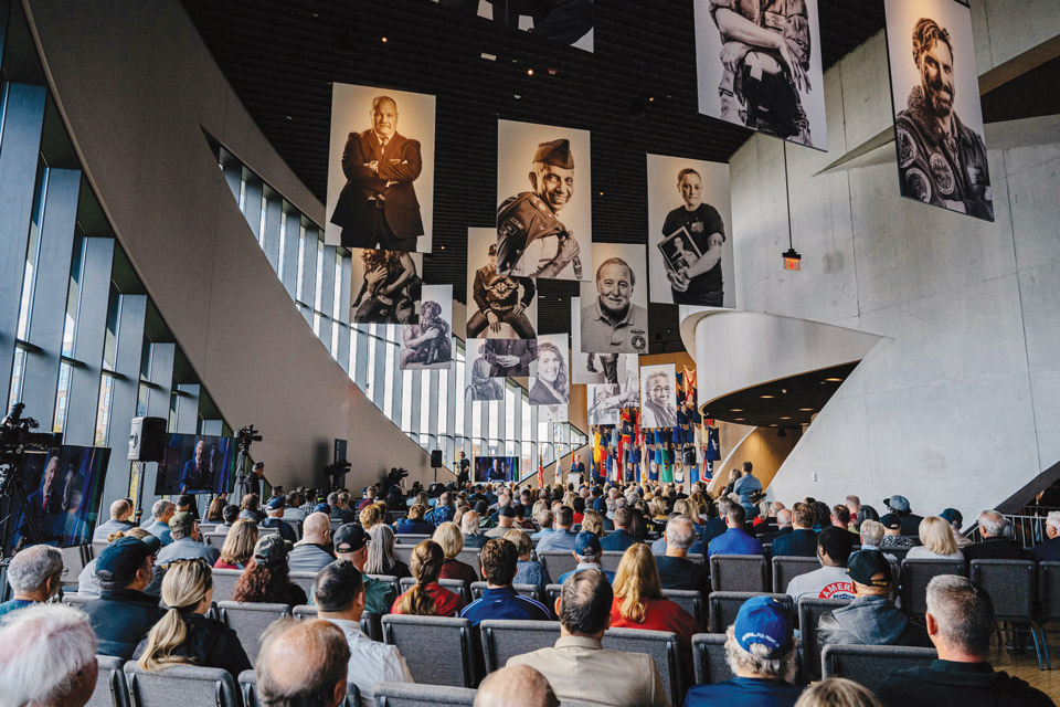 A Veterans Day ceremony at the National Veterans Memorial and Museum (photo courtesy of the National Veterans Memorial and Museum)