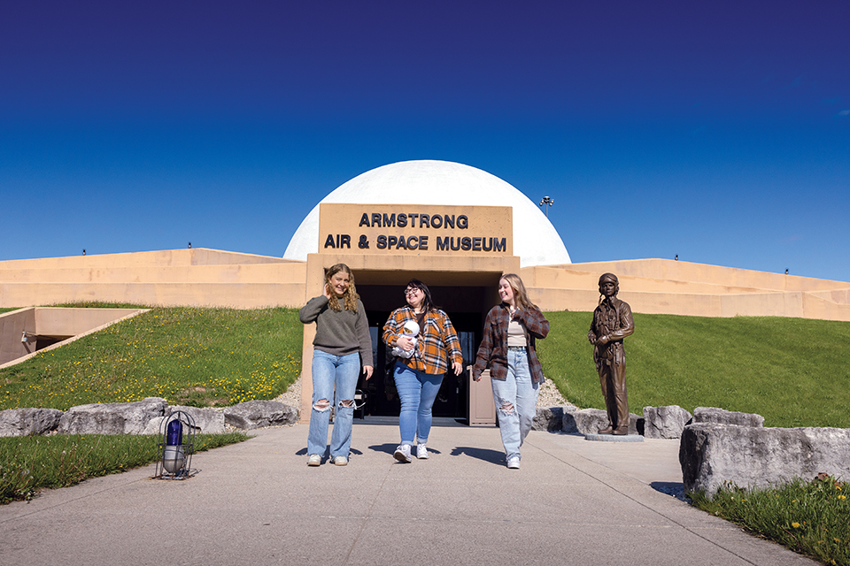 Armstrong Air & Space Museum in Wapakoneta, Neil Armstrong’s hometown (photo courtesy of Ohio History Connection)