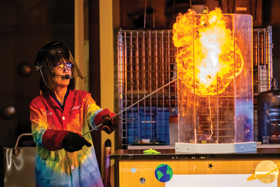 A demonstration at Great Lakes Science Center in Cleveland (photo courtesy of Great Lakes Science Center)