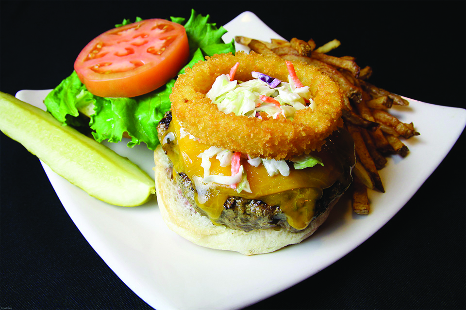 A burger at Columbus’ Ringside Cafe (courtesy of Ringside Cafe)