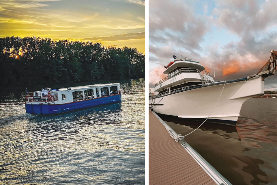 J&M Cruise Lines offers excursions on The Sandpiper, which resembles a canal boat, and the Glass City Pearl (photo courtesy of J&M Cruise Lines)