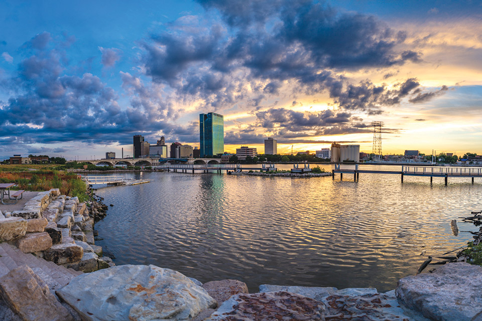 Kayak Cove along Toledo’s Glass City Riverwalk (photo courtesy of Metroparks Toledo)