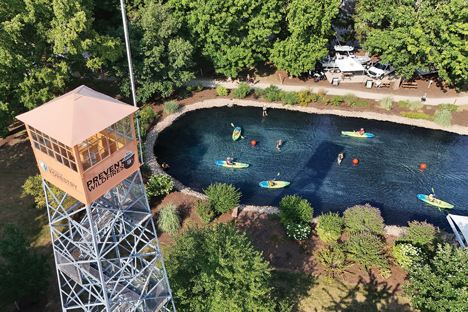 The kayaking pond at the Ohio State Fair’s Natural Resources Park (photo courtesy of Ohio State Fair)