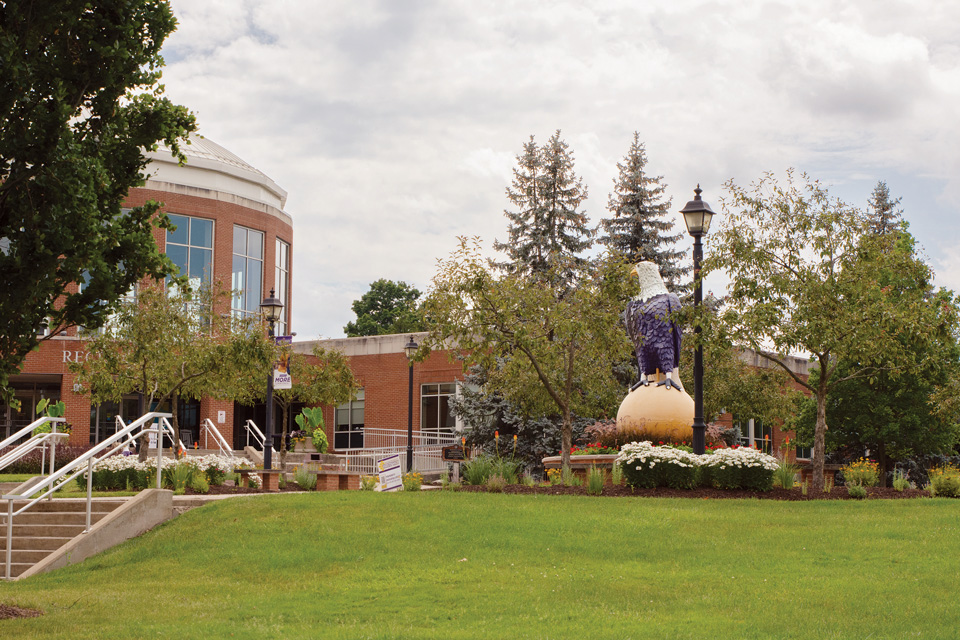 Eagle statue on Ashland University’s campus in Ashland (photo by Rachael Jirousek)
