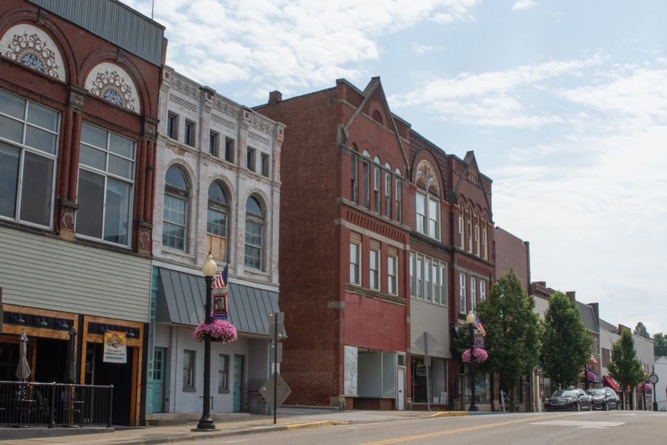 Buildings in Barnesville’s historic downtown (photo by Rachael Jirousek)