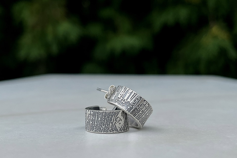 Silver hoop earrings from Jaci Riley Jewelry in Toledo (photo courtesy of Jaci Riley Jewelry)