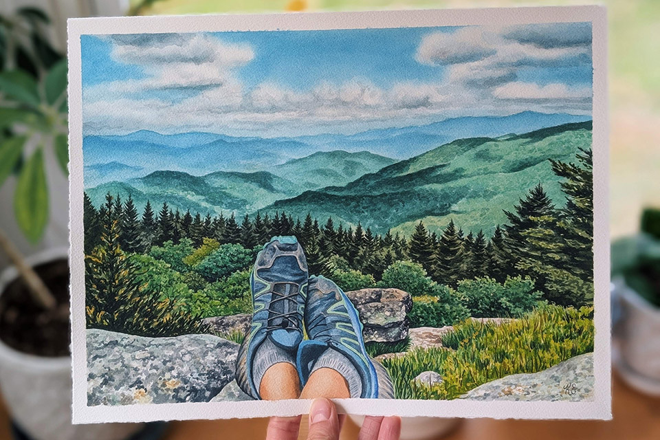 Kim Everhard’s “Taking It In” print (photo courtesy of Kim Everhard Art)