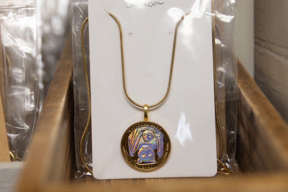 American Samoa quarter coin necklace from Singapore Seahorse Coin Jewelry (photo by Matthew Allen)