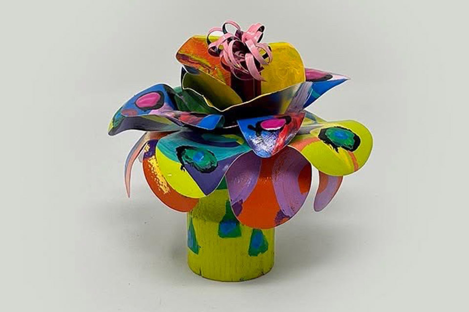 Flower artwork from Passion Works Studio in Athens (photo courtesy of Passion Works Studio)