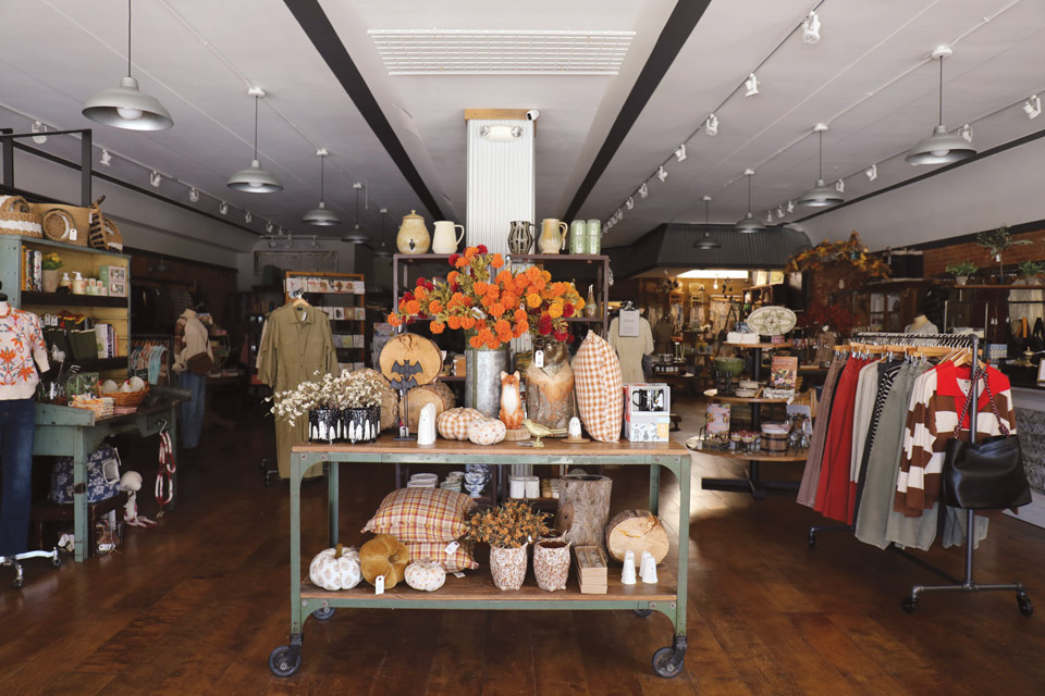 Fall display at Blue Spruce Boutique in Wooster (photo courtesy of Blue Spruce Boutique)