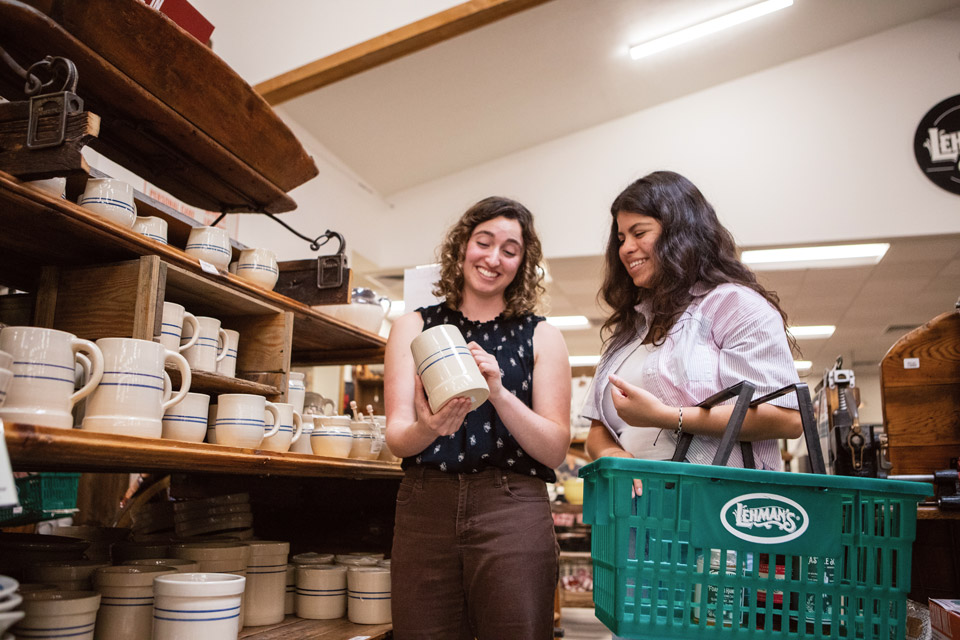 Women shopping for good at Lehman’s in Kidron (photo courtesy of Lehman’s)