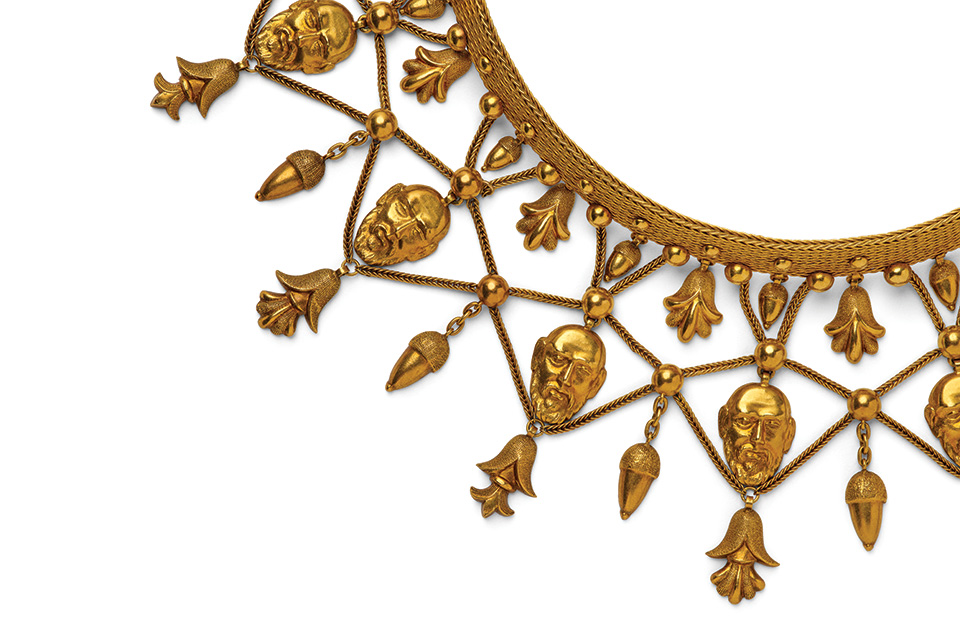 Neil Lane’s Giacinto Melillo Ruvo Necklace at “Radiance and Reverie: Jewels from the Collection of Neil Lane” at the Toledo Museum of Art (collection of Neil Lane, photograph © Lendon Flanagan)