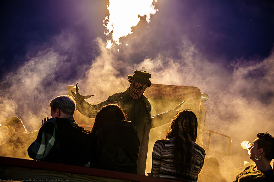 A scare actor at the Brimstone Haunt in Wilmington (photo courtesy of the Brimstone Haunt)