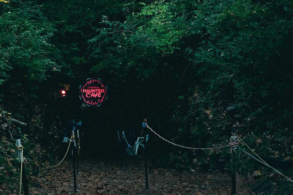 The Lewisburg Haunted Cave entrance (photo courtesy of The Lewisburg Haunted Cave)