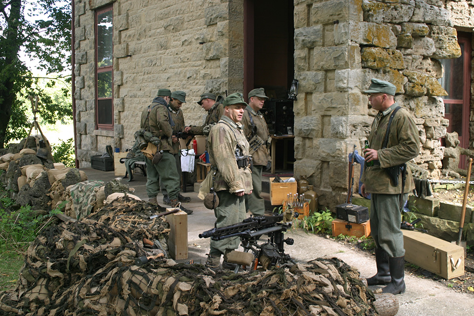 Reenactors staging a German observation point at Piatt Castle Mac-A-Cheek (photo courtesy of Piatt Castle Mac-A-Cheek)