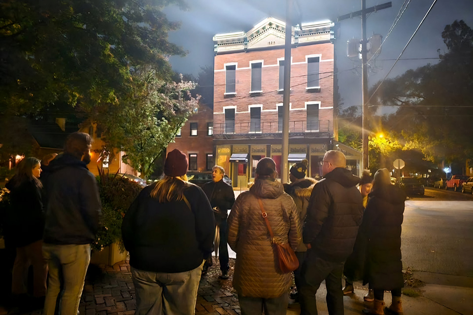 Participants on a Columbus Ghost Tours outing (photo courtesy of Columbus Ghost Tours)