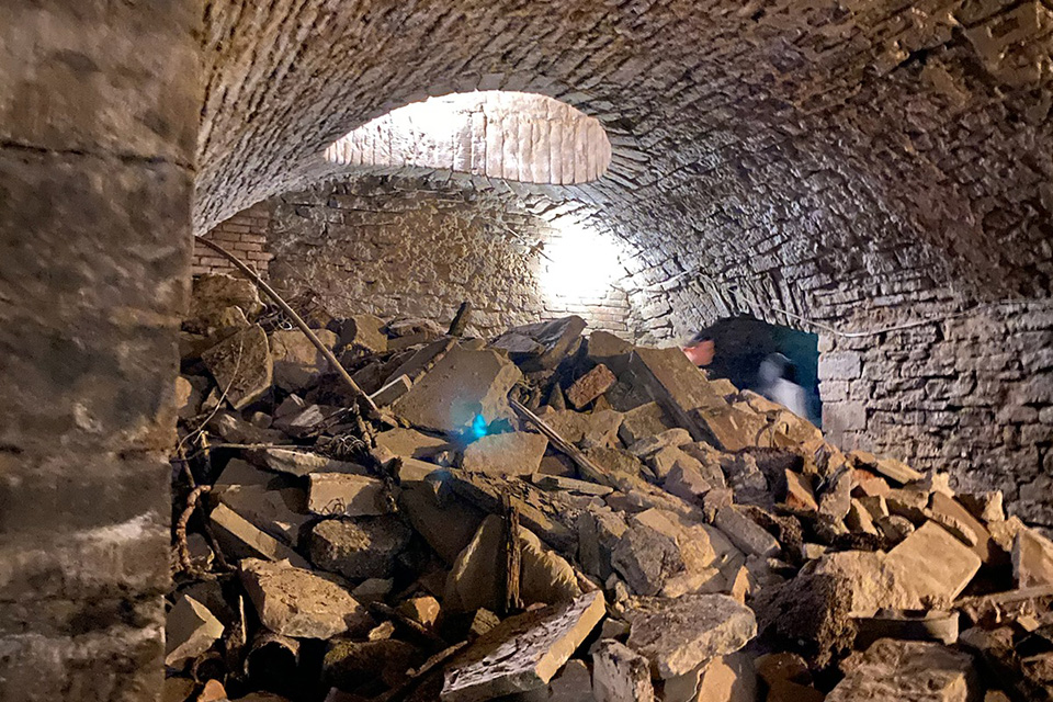 The tunnels under Over-the-Rhine on the Ultimate Queen City is Haunted Tour (photo courtesy of American Legacy Tours)