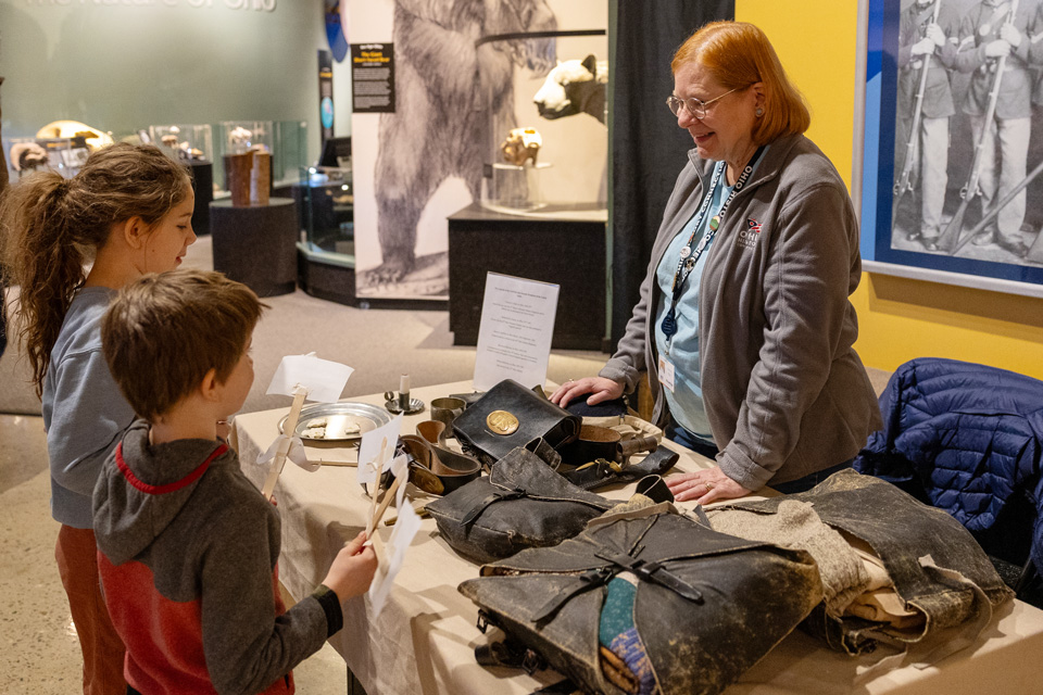 Children at Ohio History Connection Presidents Day exhibit (photo courtesy of Ohio History Connection)